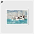 アートポストカード-Key West, Hauling Anchor - ウィンスロー ホーマー Postcard.