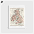 アートポストカード-Universal Atlas of the World - アンティーク地図 Postcard.