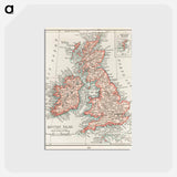 アートポストカード-Universal Atlas of the World - アンティーク地図 Postcard.