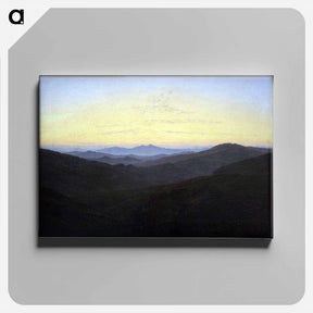 アートパネル-The Riesengebirge - カスパー ダーヴィト フリードリヒ Canvas.