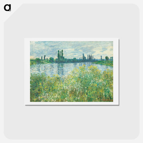 アートポストカード-Banks of the Seine, Vétheuil - クロード モネ Postcard.