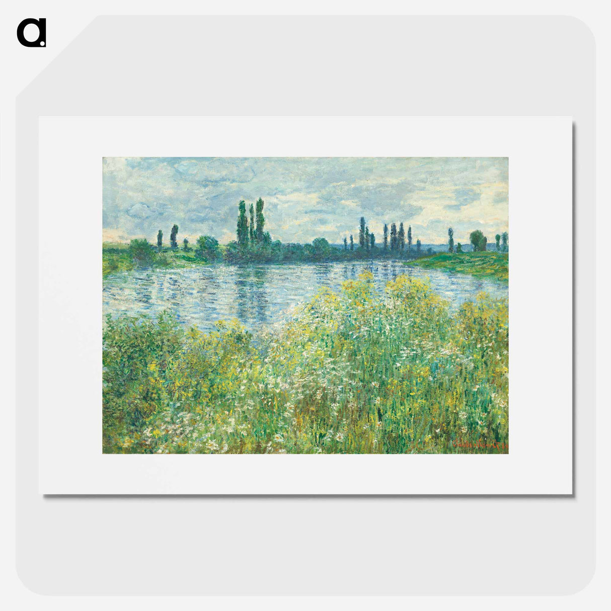 Banks of the Seine, Vétheuil - Claude Monet Poster.
