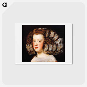 アートポストカード-The Infanta Maria Theresa, daughter of Philip IV of Spain - ディエゴ ベラスケス Postcard.