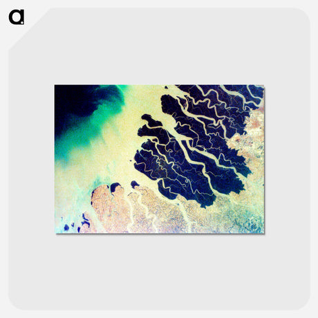 アートポストカード-Ganges Delta
 - 上空からの地球 Postcard.