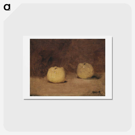 アートポストカード-Still Life with Two Apples - エドゥアール マネ Postcard.