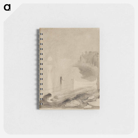 アートメモ帳-A Boat Tied to a Pier - エドヴァルド ムンク Memo.