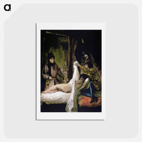 アートポストカード-The Duc d'Orleans Showing his Mistress to the Duc de Bourgogne - ウジェーヌ ドラクロワ Postcard.