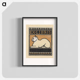 Ontwerp voor een ex libris met een liggende kat by Julie de Graag - ユリー デ フラーハ Poster.