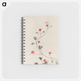 Small Red Blossoms on a Vine - 葛飾 北斎 Memo.