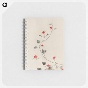 アートメモ帳-Small Red Blossoms on a Vine - 葛飾 北斎 Memo.