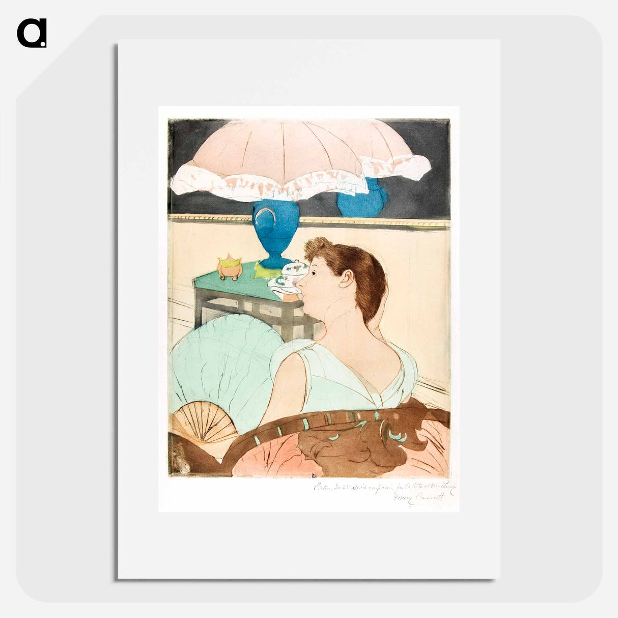 The Lamp - Mary Cassatt Poster.