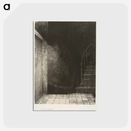 アートポストカード-We Both Saw a Large Pale Light - オディロン ルドン Postcard.