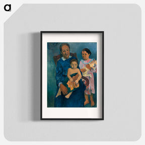アートポスター-Polynesian Woman with Children - ポール ゴーギャン Poster.