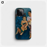 Polynesian Woman with Children - Paul Gauguin Phone Case.