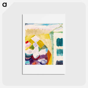 アートポストカード-Interieur mit der Uhr (Interior with the Clock)
 - パウル クレー Postcard.