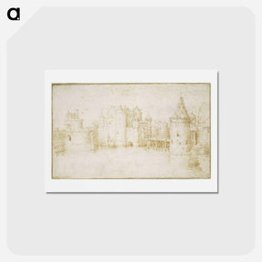 アートポストカード-Walls Towers and Gates of Amsterdam - ピーター ブリューゲル Postcard.