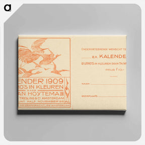 アートパネル-Aankondiging voor kalender 1909 by Theo van Hoytema - テオ ヴァン ホイテマ Canvas.