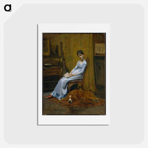 アートポストカード-The Artist's Wife and His Setter Dog - トーマス エイキンズ Postcard.