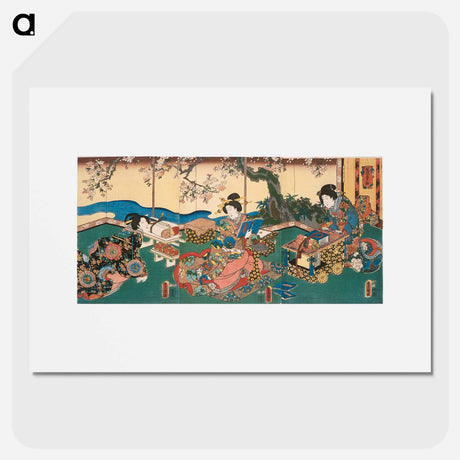 アートポスター-Reading
 - 歌川 国貞 Poster.
