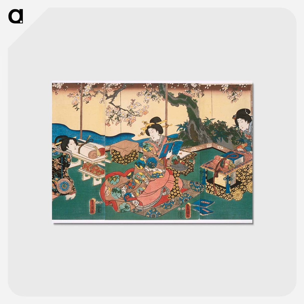 アートポストカード-Reading
 - 歌川 国貞 Postcard.