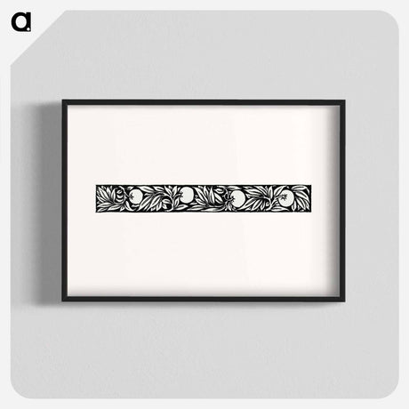 アートポスター-Love is Enough–Narrow Band of Ornament with Apples and Foliage - ウィリアム モリス Poster.