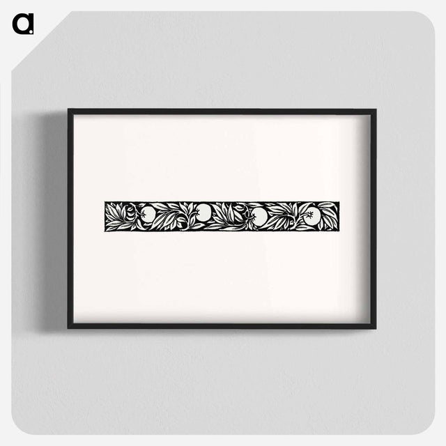 アートポスター-Love is Enough–Narrow Band of Ornament with Apples and Foliage - ウィリアム モリス Poster.