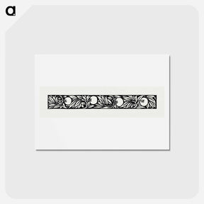 アートポストカード-Love is Enough–Narrow Band of Ornament with Apples and Foliage - ウィリアム モリス Postcard.
