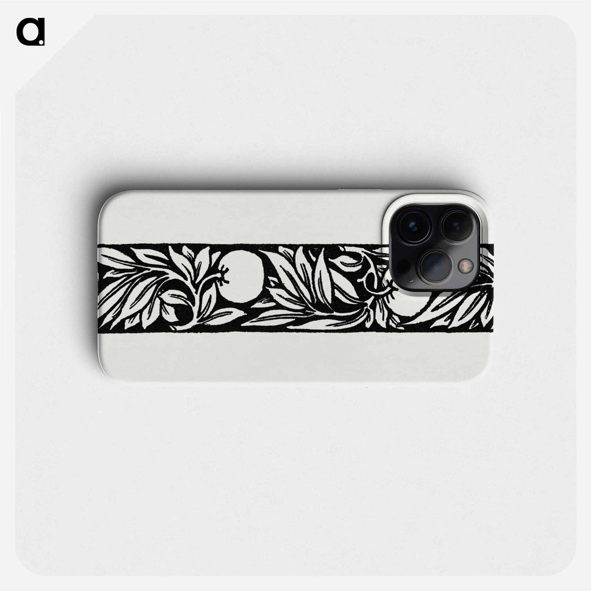 Love is Enough–Narrow Band of Ornament with Apples and Foliage - ウィリアム モリス Phone Case.