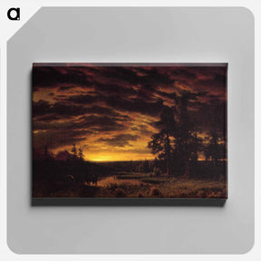 アートパネル-Evening on the Prarie - アルバート ビアスタット Canvas.