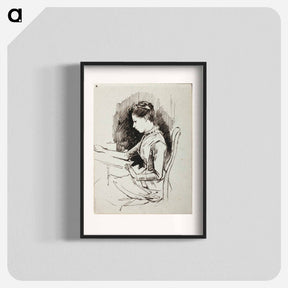 アートポスター-Annie Edelfelt, taiteilijan sisar - アルバート エーデルフェルト Poster.