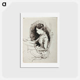 アートポストカード-Annie Edelfelt, taiteilijan sisar - アルバート エーデルフェルト Postcard.