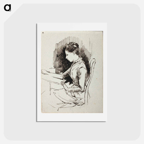 アートポストカード-Annie Edelfelt, taiteilijan sisar - アルバート エーデルフェルト Postcard.