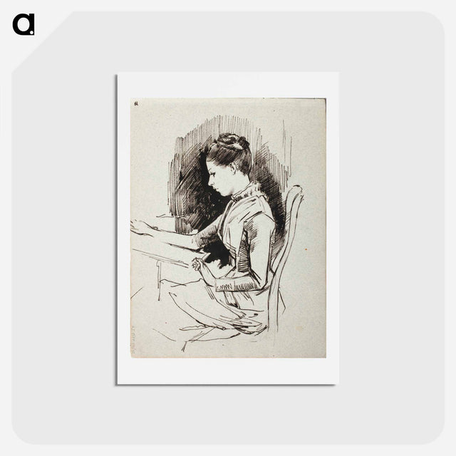 アートポストカード-Annie Edelfelt, taiteilijan sisar - アルバート エーデルフェルト Postcard.