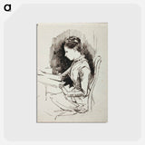 アートポストカード-Annie Edelfelt, taiteilijan sisar - アルバート エーデルフェルト Postcard.