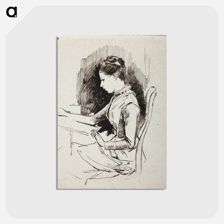 アートポストカード-Annie Edelfelt, taiteilijan sisar - アルバート エーデルフェルト Postcard.