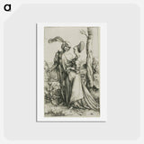 アートポストカード-Young Couple Threatened by Death (The Promenade) - アルブレヒト デューラー Postcard.