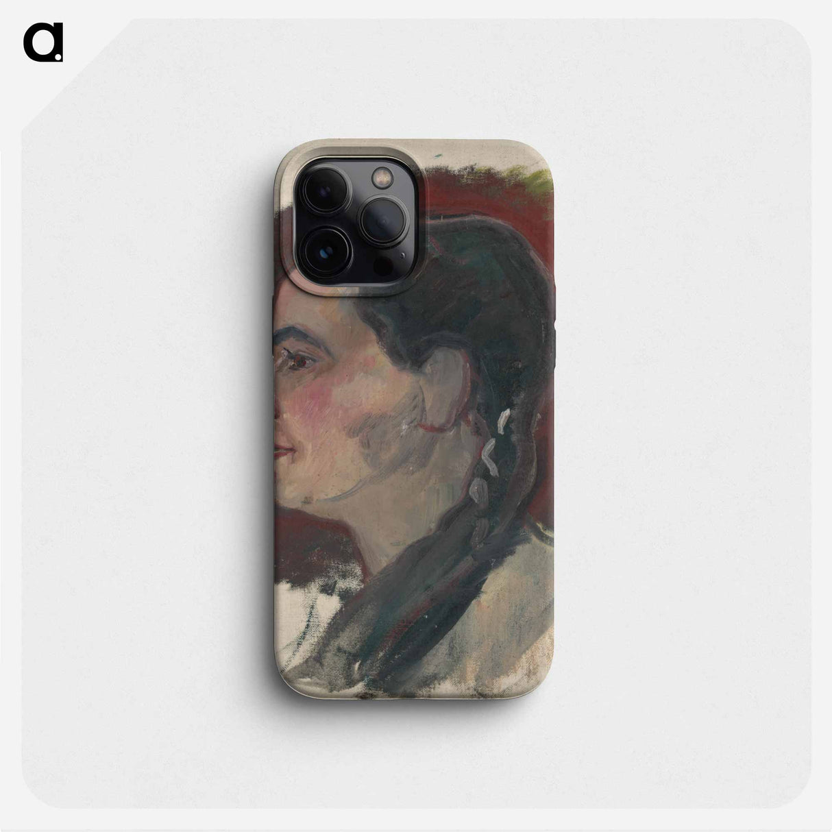 Portrait of a young woman with a braid - アーノルド ピーター ワイズ クビンチャン Phone Case.