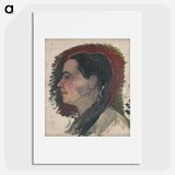 Portrait of a young woman with a braid - アーノルド ピーター ワイズ クビンチャン Poster.