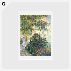 アートポストカード-Camille Monet in the Garden at Argenteuil - クロード モネ Postcard.