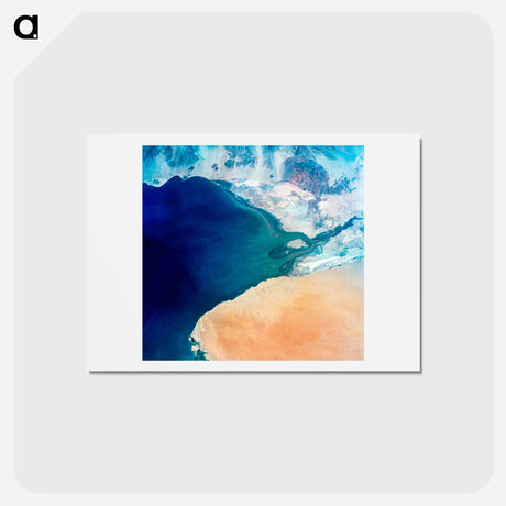 アートポストカード-Baja California, Colorado River, and Sonora Desert
 - 上空からの地球 Postcard.
