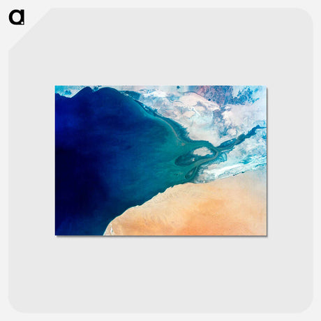 アートポストカード-Baja California, Colorado River, and Sonora Desert
 - 上空からの地球 Postcard.