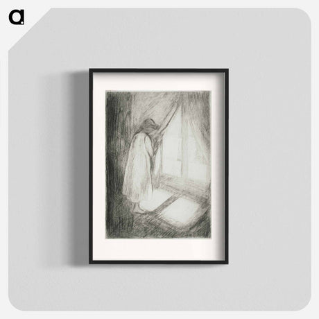 アートポスター-The Girl at the Window - エドヴァルド ムンク Poster.