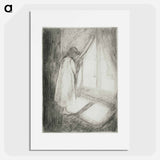 アートポスター-The Girl at the Window - エドヴァルド ムンク Poster.