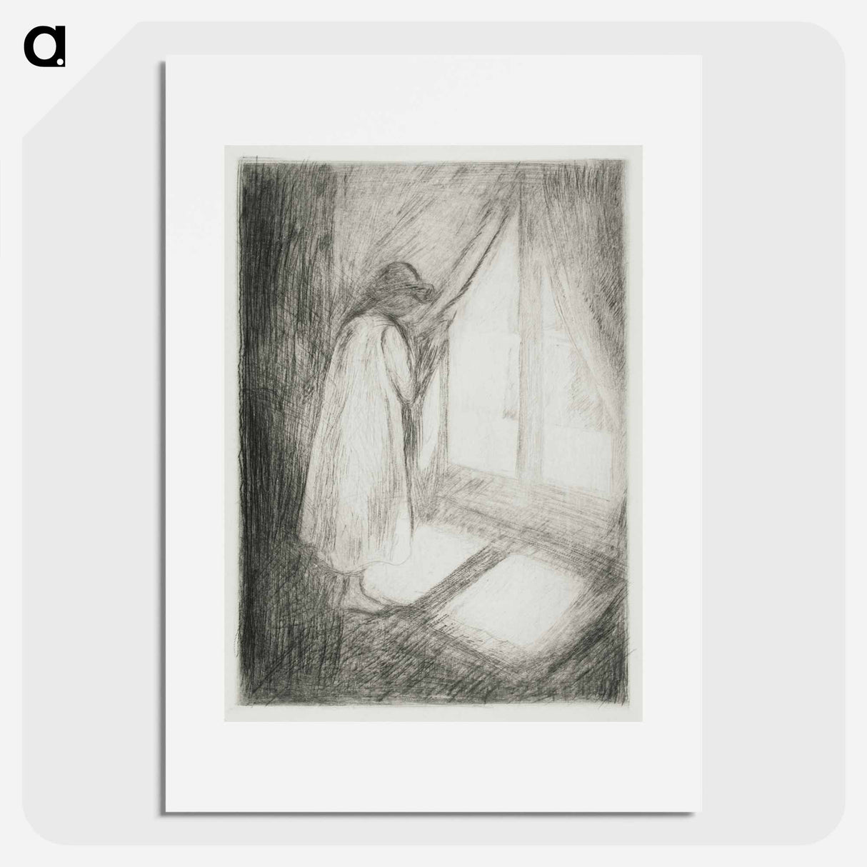 The Girl at the Window - Edvard Munch Poster.