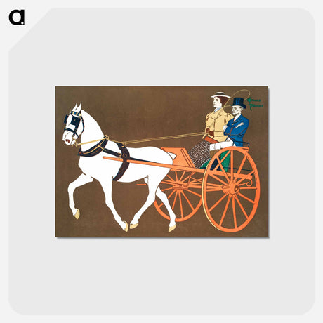 アートポストカード-Women in Carriage - エドワード ペンフィールド Postcard.