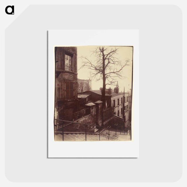アートポストカード-Staircase, Montmartre
 - ウジェーヌ アジェ Postcard.