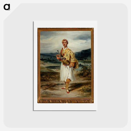 アートポストカード-Count Demetrius de Palatiano in Suliot Costume - ウジェーヌ ドラクロワ Postcard.