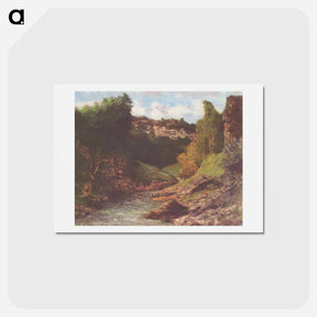 アートポストカード-Rocky Landscape - ギュスターヴ クールベ Postcard.