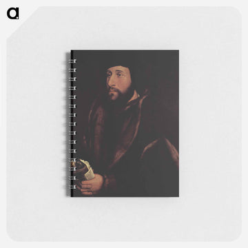 Portrait of a man with a letter and gloves - ハンス ホルバイン Memo.