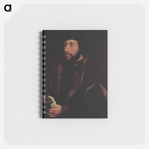 Portrait of a man with a letter and gloves - ハンス ホルバイン Memo.